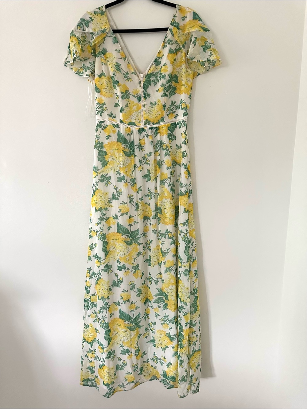 Oasis Summer Blossom Floral Maxi Dress Yellow Flowers Size 6